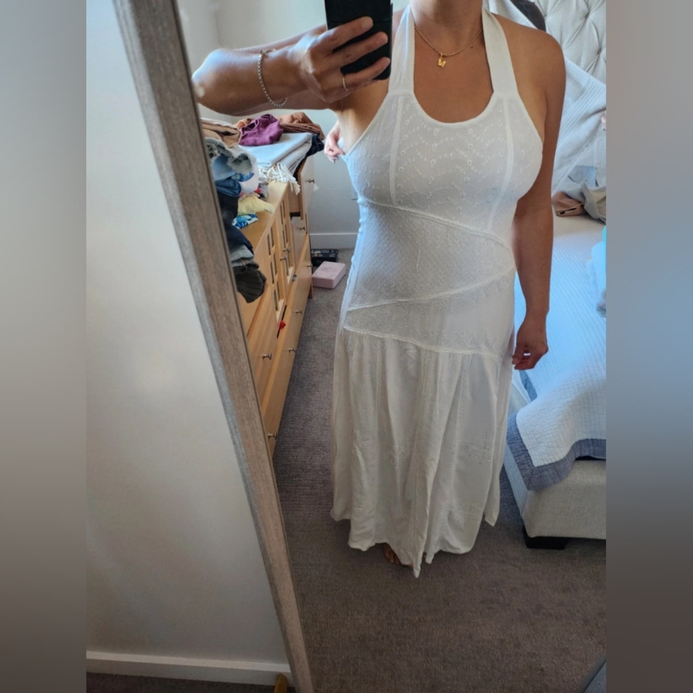 Magic White Halter Maxi Dress